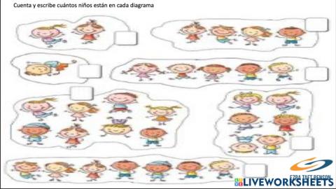 Cuenta y escribe el numeral