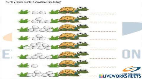 Cuenta y escribe el numeral
