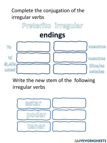 Preterito irregular endings