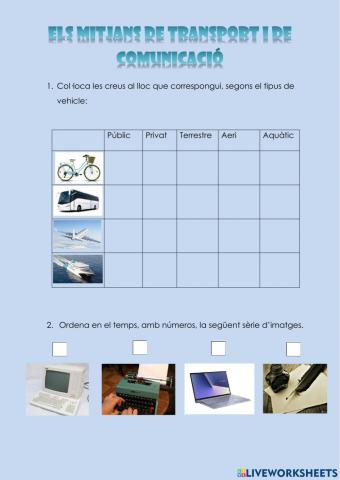 Mitjans de transport i comunicació