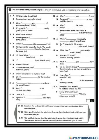 Present simpel and Continuous