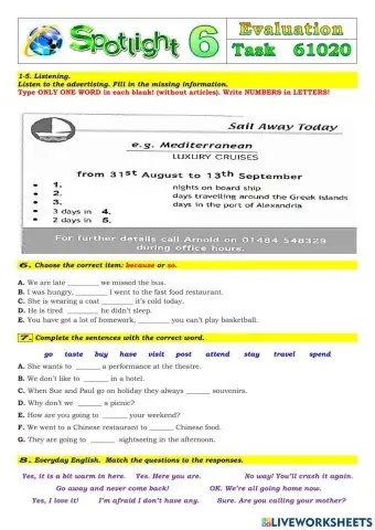 Spotlight 6 Task 61073