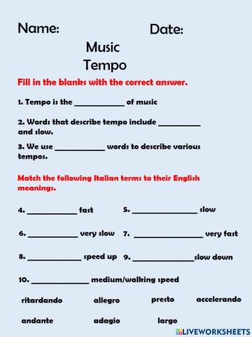 Tempo in Music