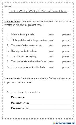 Writing In Past And Present Tense