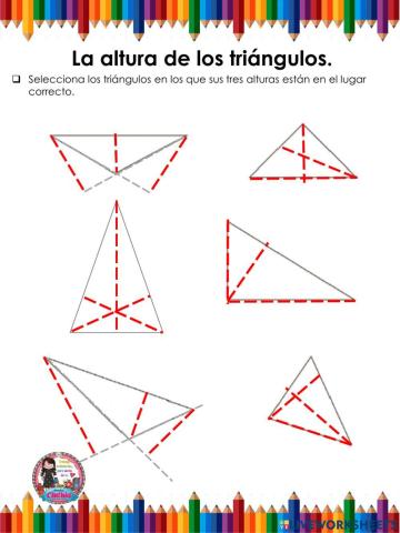 La altura de los triángulos