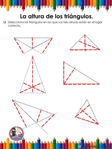 La altura de los triángulos