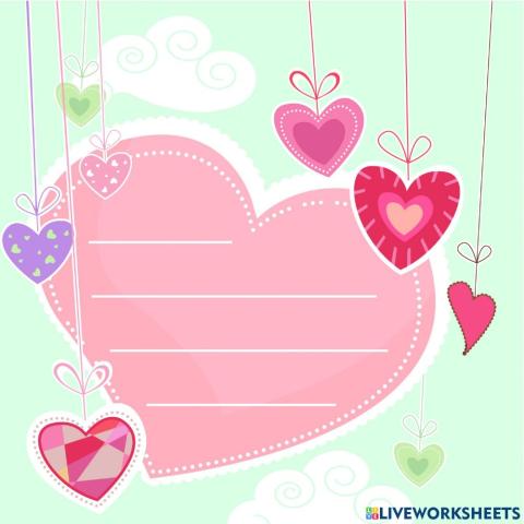 Tarjeta San Valentín