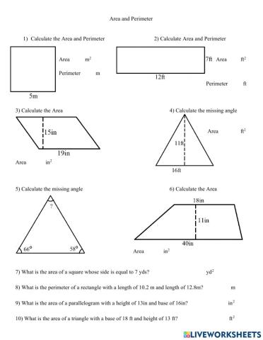 Area and Perimeter