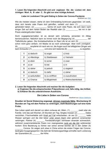 Liebe in Zeiten der Corona-Pandemie