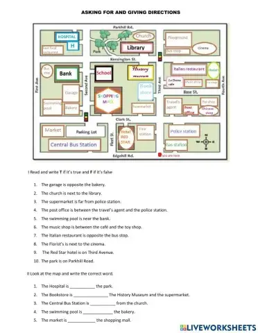 Asking for and giving directions