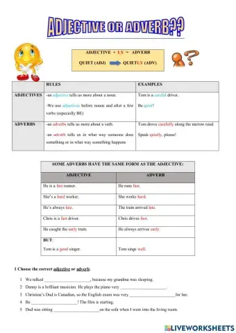 Adjective or adverb?