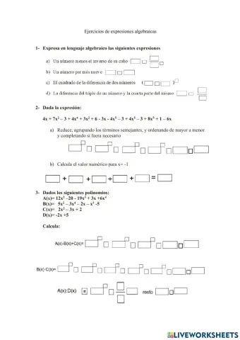 Operaciones con polinomios