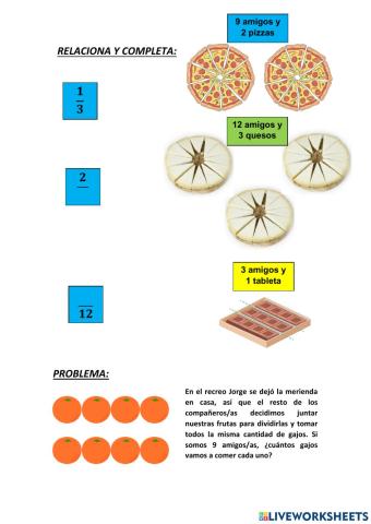 Fracciones como división