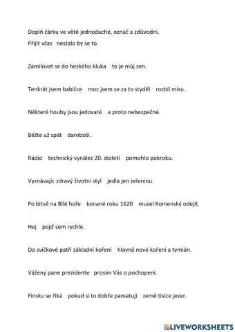 čárka ve větě jednoduché 3