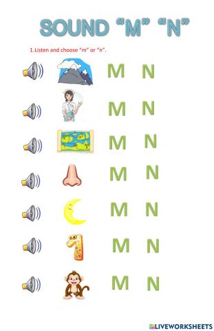 Sound m and n