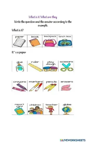 What is it- What are they) School supplies