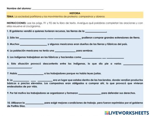 La sociedad porfirista y los movimientos campesinos