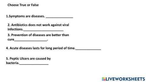 True or false -why do we fall ill?