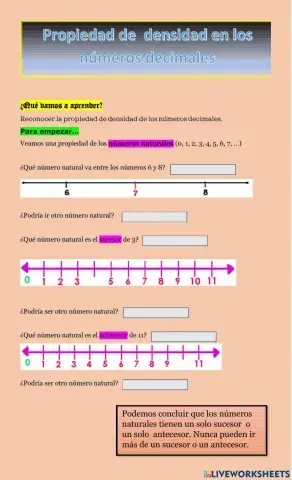 Propiedad de densidad en los números decimales