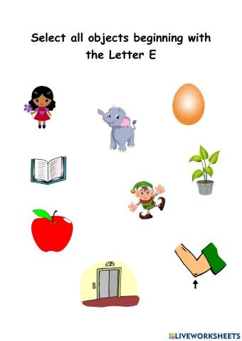 Objects beginning with the letter e