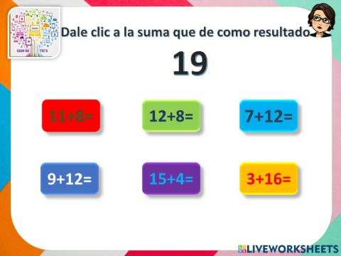 Identificar sumas del numero 19