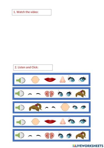 Las partes de la cabeza