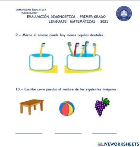 Diagnóstico 1º Grado ( 4 parte)