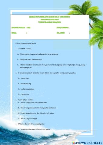 Penilaian Harian Pend.Lingkungan Hidup4