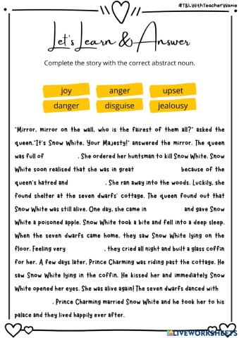 ABSTRACT AND CONCRETE NOUNS 2 (TB page 19)