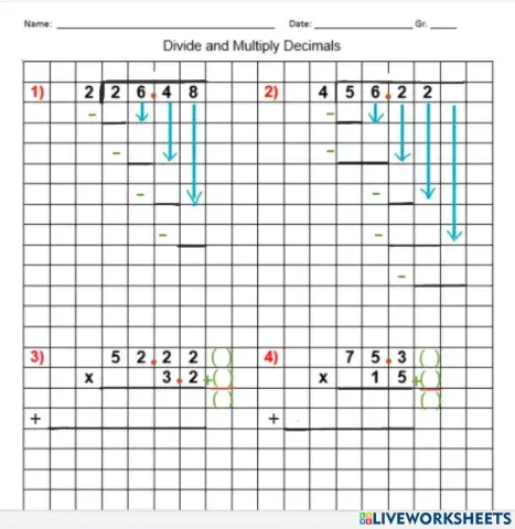 Divide and Multiply Decimals