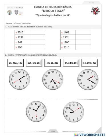 Unidad de tiempo - reloj