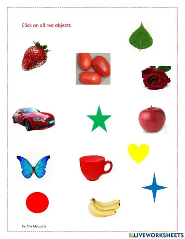 Click on all red objects