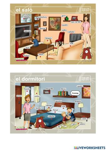 El menjador i l'habitació lèxic