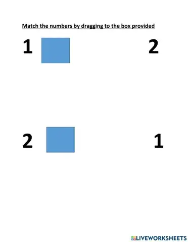 Match 1&2 by dragging