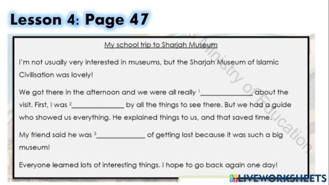 Grade 6 U7 lesson 4-reading