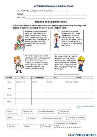 INGLÊS - 7° ANO - SEMANA 2 -