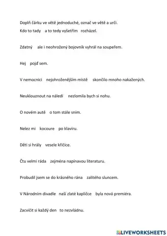 čárka ve větě jednoduché 5