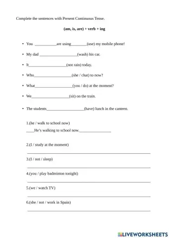 Present Continuous Tense