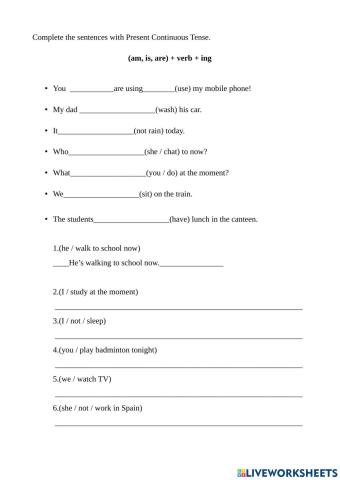 Present Continuous Tense