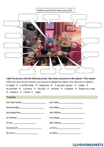 Wallace and Gromit's living room