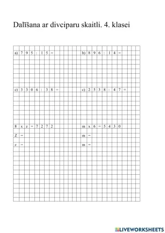 Dalīšana ar divciparu skaitli