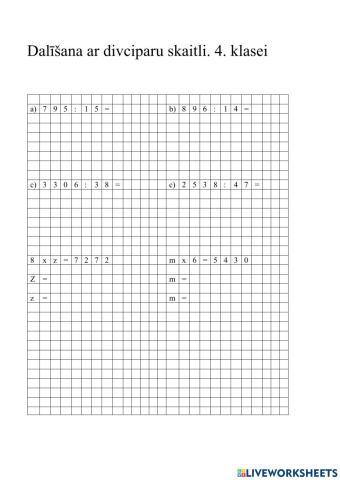 Dalīšana ar divciparu skaitli