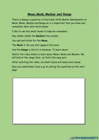 Intro to Mean, Mode, Median