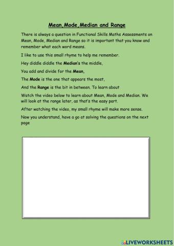 Intro to Mean, Mode, Median