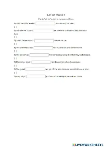 Make - Let Sb Do Sth