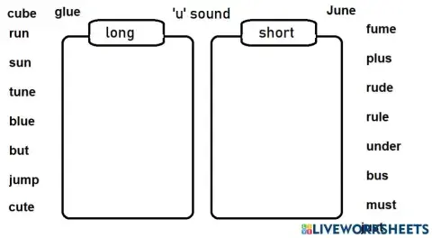 Long and short U sound sorting
