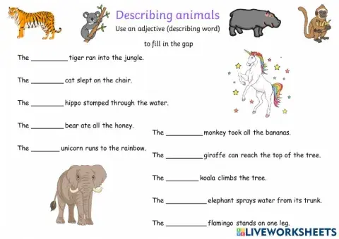 Adjectives for animals