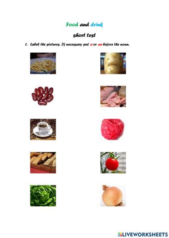 Food and drink 4 klasa