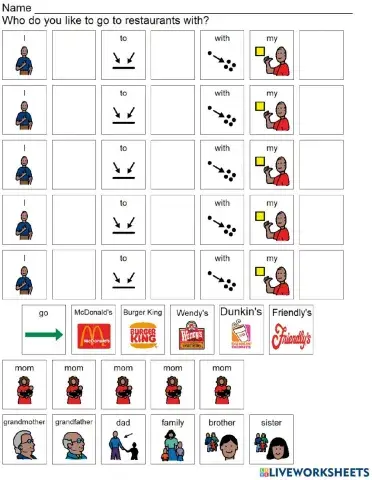 I go to restaurants with