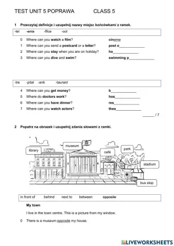 Test unit 5  Class 5 POPRAWA
